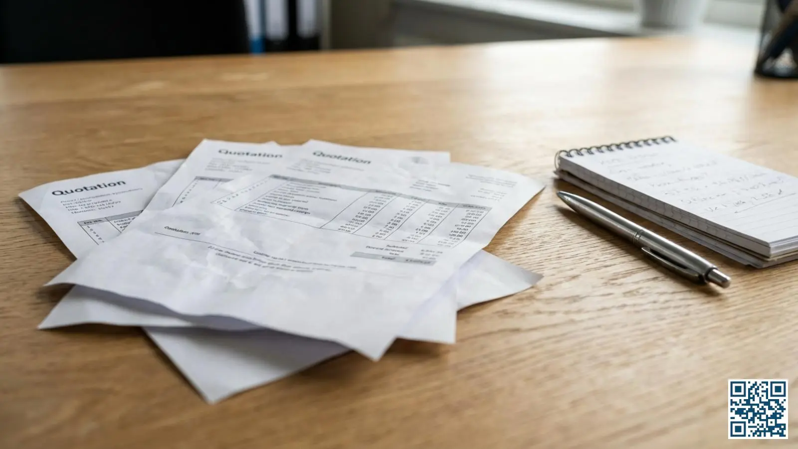 Meerdere glasoffertes naast elkaar gelegd op een bureau voor systematische vergelijking