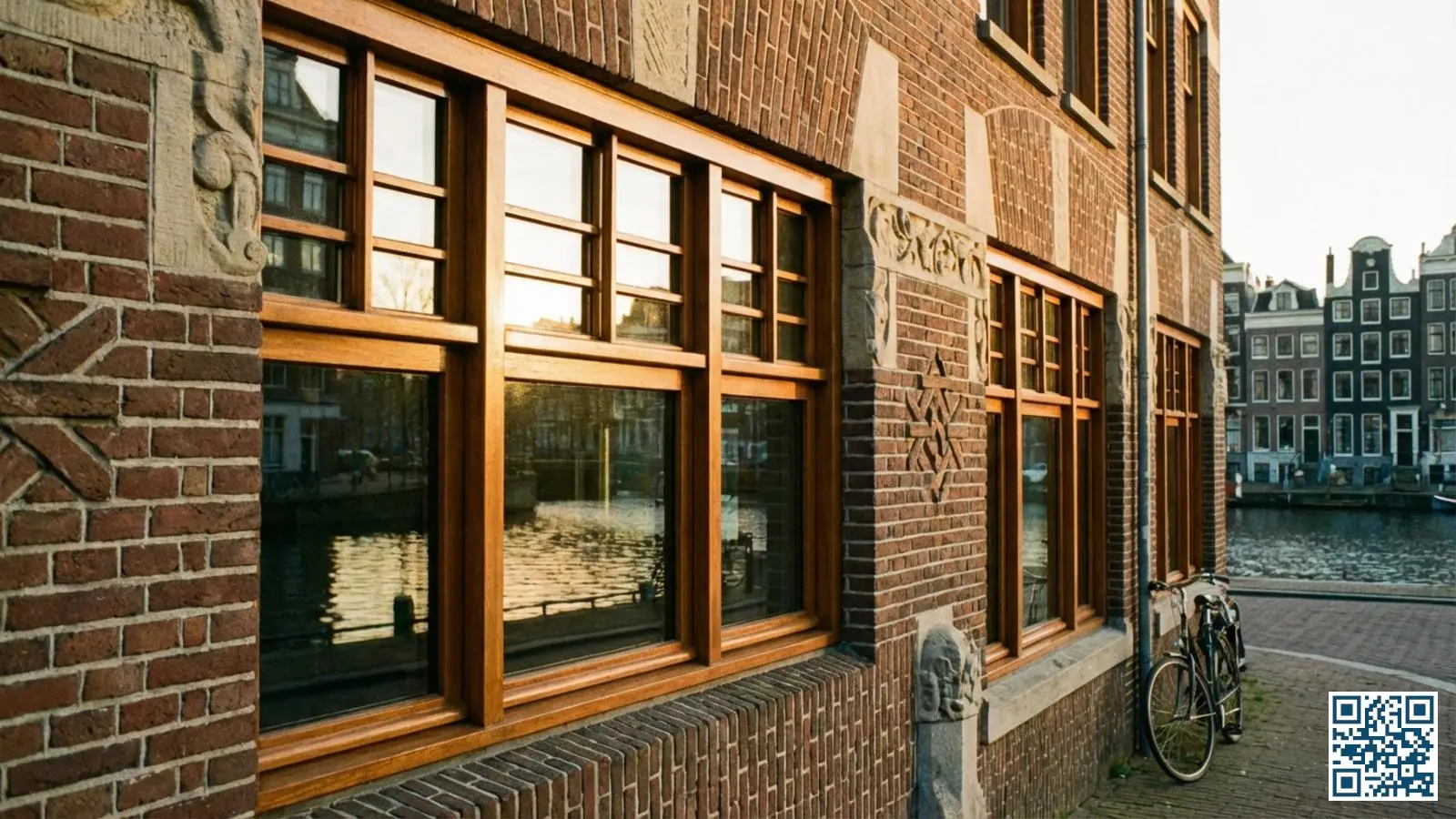 Gerestaureerd monumentaal grachtenpand met nieuwe isolerende ramen die passen bij het historische karakter