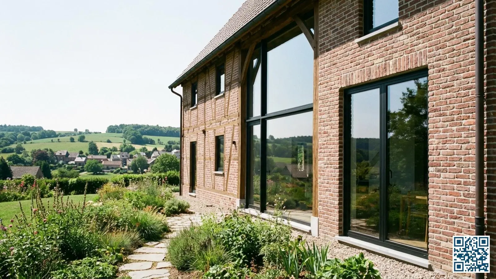 Gerenoveerde Limburgse woning met nieuw geplaatst HR-glas in moderne kozijnen en tuin op de voorgrond